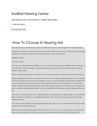 Audibel Hearing Center
