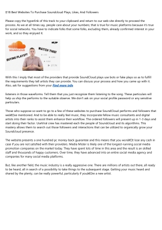 Why You Should Spend More Time Thinking About buy soundcloud plays cheap