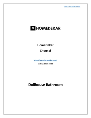 Dollhouse bathroom miniature
