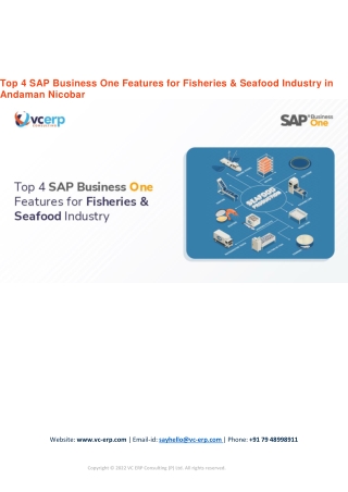 Top 4 SAP Business One Features for Fisheries & Seafood Industry in Andaman Nico