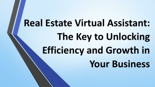 Real Estate Virtual Assistant: The Key to Unlocking Efficiency and Growth