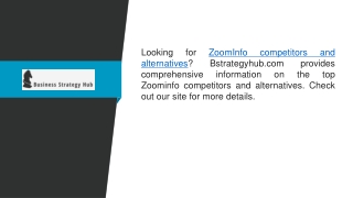 Zoominfo Competitors and Alternatives  Bstrategyhub.com