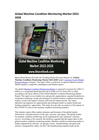 Global Machine Condition Monitoring Market 2022-2028