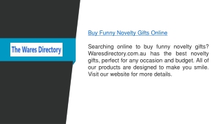 Buy Funny Novelty Gifts Online  Waresdirectory.com.au