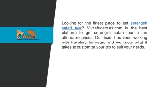 Serengeti Safari Tour  Vivaafricatours.com
