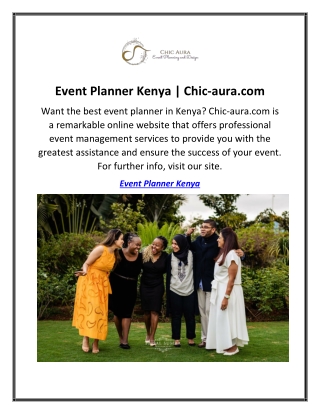 Event Planner Kenya  Chic-aura.com