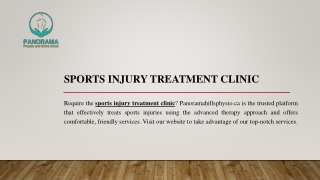 Sports Injury Treatment Clinic | Panoramahillsphysio.ca