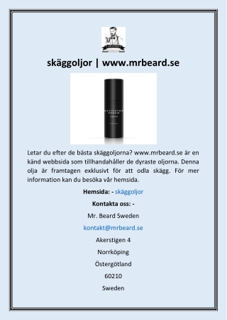 skäggoljor  www.mrbeard.se