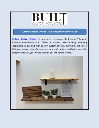 Custom Shelves Online | Builtcustomwoodwork.com