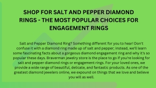 Find Salt and Pepper Engagement Rings