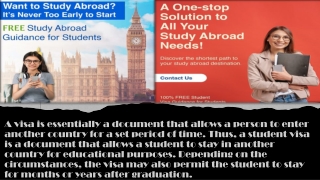 Process For Study Visa Guidance