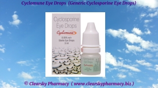 Cyclomune Eye Drops (Generic Cyclosporine Eye Drops)