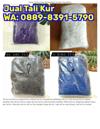 ౦88ᑫ•8౩ᑫI•5ᜪᑫ౦ (WA) Pabrik Tali Kur Di Bandung Tali Kur Gold