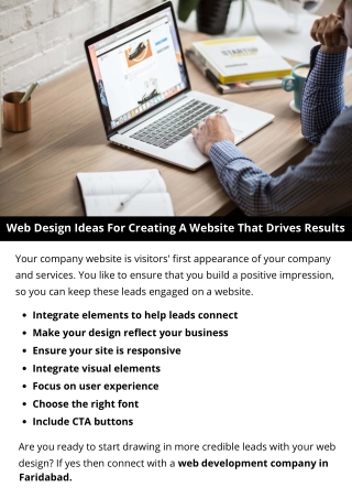 Web Design Ideas For Creating A Website That Drives Results