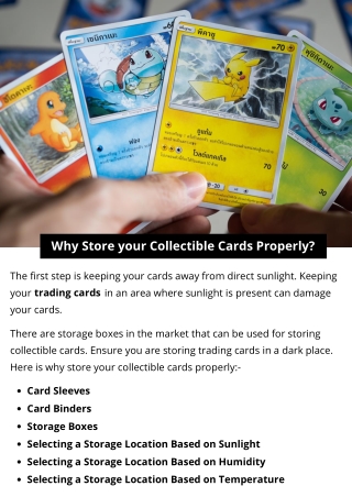 Why Store your Collectible Cards Properly