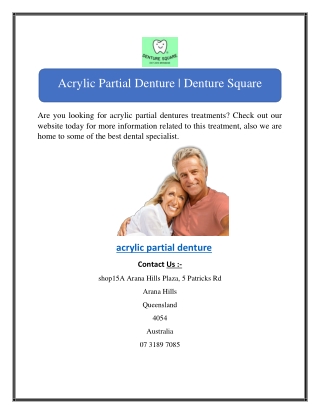 Acrylic Partial Denture | Denture Square