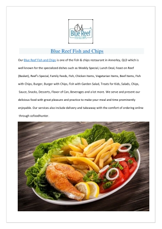 Upto 10% Offer Blue Reef Fish Chips Annerley - Order Now