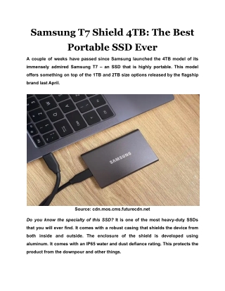 Samsung T7 Shield 4TB The Best Portable SSD Ever