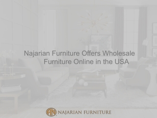 Najarian Furniture Offers Wholesale Furniture Online in the USA