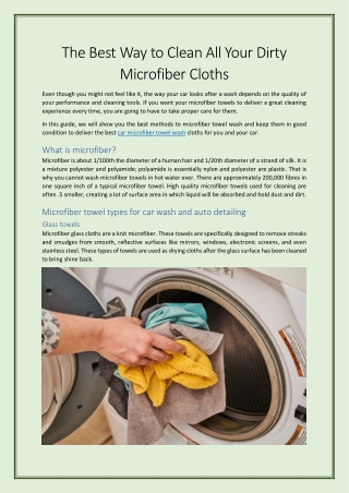 The Best Way to Clean All Your Dirty Microfiber Cloths