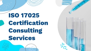 ISO 17025 Certification Consulting Services