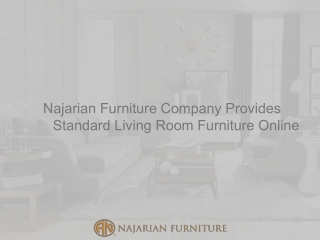 Najarian Furniture Company Provides Standard Living Room Furniture Online