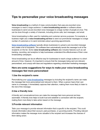 Tips to personalize your voice broadcasting messages.docx