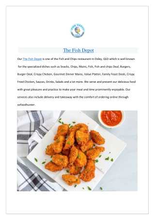 Up to 10% offer The Fish Depot Menu - Order Now