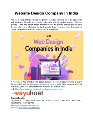 Website Design Company in India