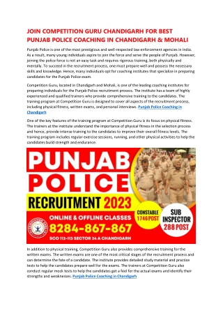 JOIN COMPETITION GURU CHANDIGARH FOR BEST PUNJAB POLICE COACHING IN CHANDIGARH-4 feb - Copy