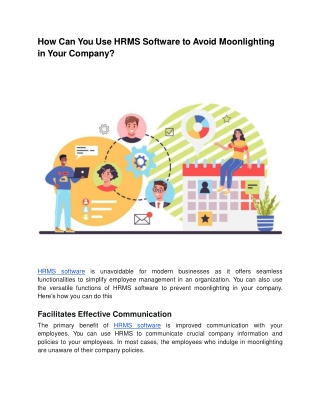 How Can You Use HRMS Software to Avoid Moonlighting in Your Company?