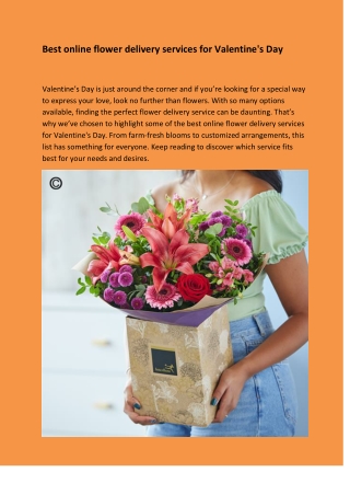 Best online flower delivery services for Valentine