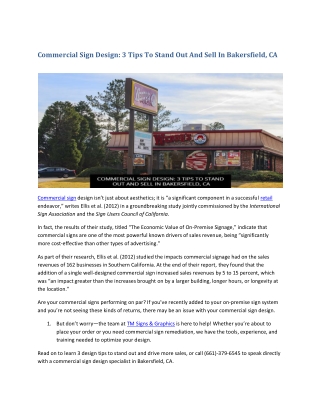 Commercial Sign Design