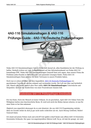 4A0-116 Simulationsfragen & 4A0-116 Prüfungs-Guide - 4A0-116 Deutsche Prüfungsfragen