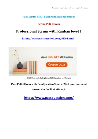 Professional Scrum with Kanban level I PSK-I Exam Questions