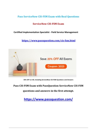ServiceNow Field Service Management CIS-FSM Exam Questions
