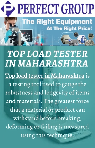 Top load tester in Maharashtra | Perfectgroupindia