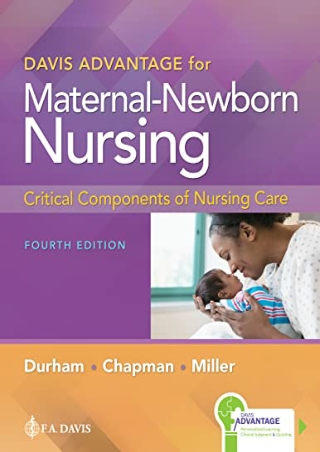 DOWNLOAD PDF Davis Advantage for Maternal-Newborn Nursing Critical Componen