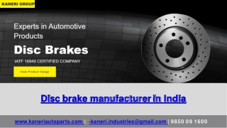 Disc brake kaneri manufacturer in India