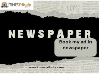 Book my ad in newspaper