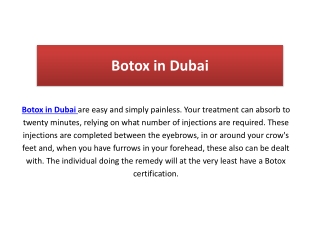 Botox in Dubai