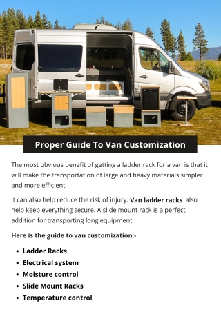 Proper Guide To Van Customization