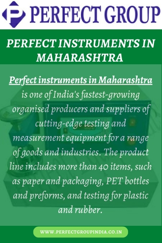 Perfect instruments in Maharashtra | Perfectgroupindia