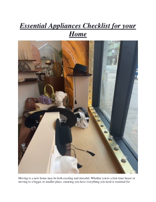 Essential Appliances Checklist for your Home