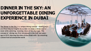 DINNER IN THE SKY an unforgettable dining experience in dubai