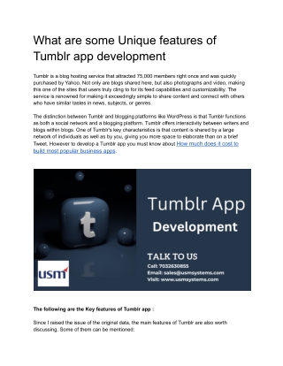 Blog- Tumblr app - Google Docs