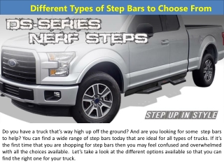 Different Types of Step Bars to Choose From