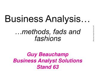 Business Analysis…