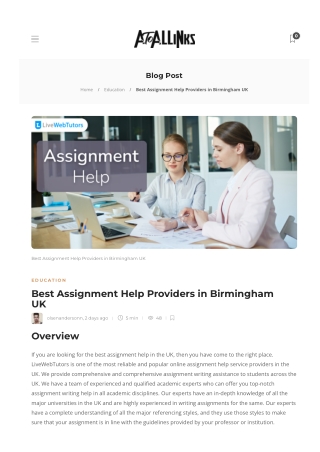 Assignment Help Online from UK Experts Services