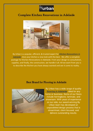 Complete Kitchen Renovations in Adelaide